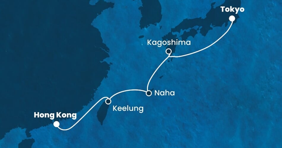 Trasa plavby CSE-HKG07A01