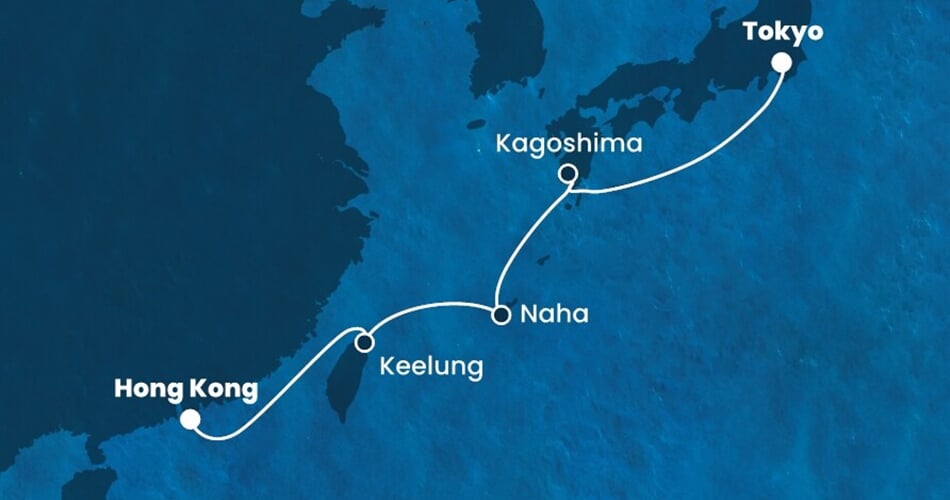 Trasa plavby CSE-HKG07A02