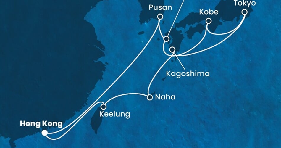 Trasa plavby CSE-HKG14A01
