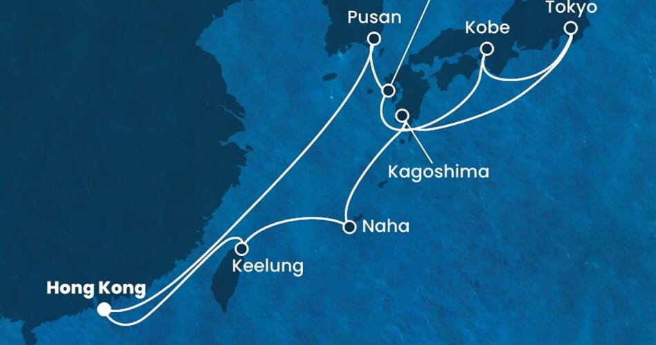 Trasa plavby CSE-HKG14A02