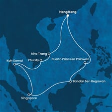 Costa Serena - Čína, Vietnam, Thajsko, Singapur, Brunej, ... (z Hongkongu)