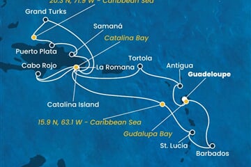 Costa Fascinosa - Nizozemské Antily, Panenské o. (britské), Dominikán.rep., Turks a Caicos (Pointe-a-Pitre)