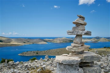 Kornati National Park viewed from the Island Otok Žut (Croatia)