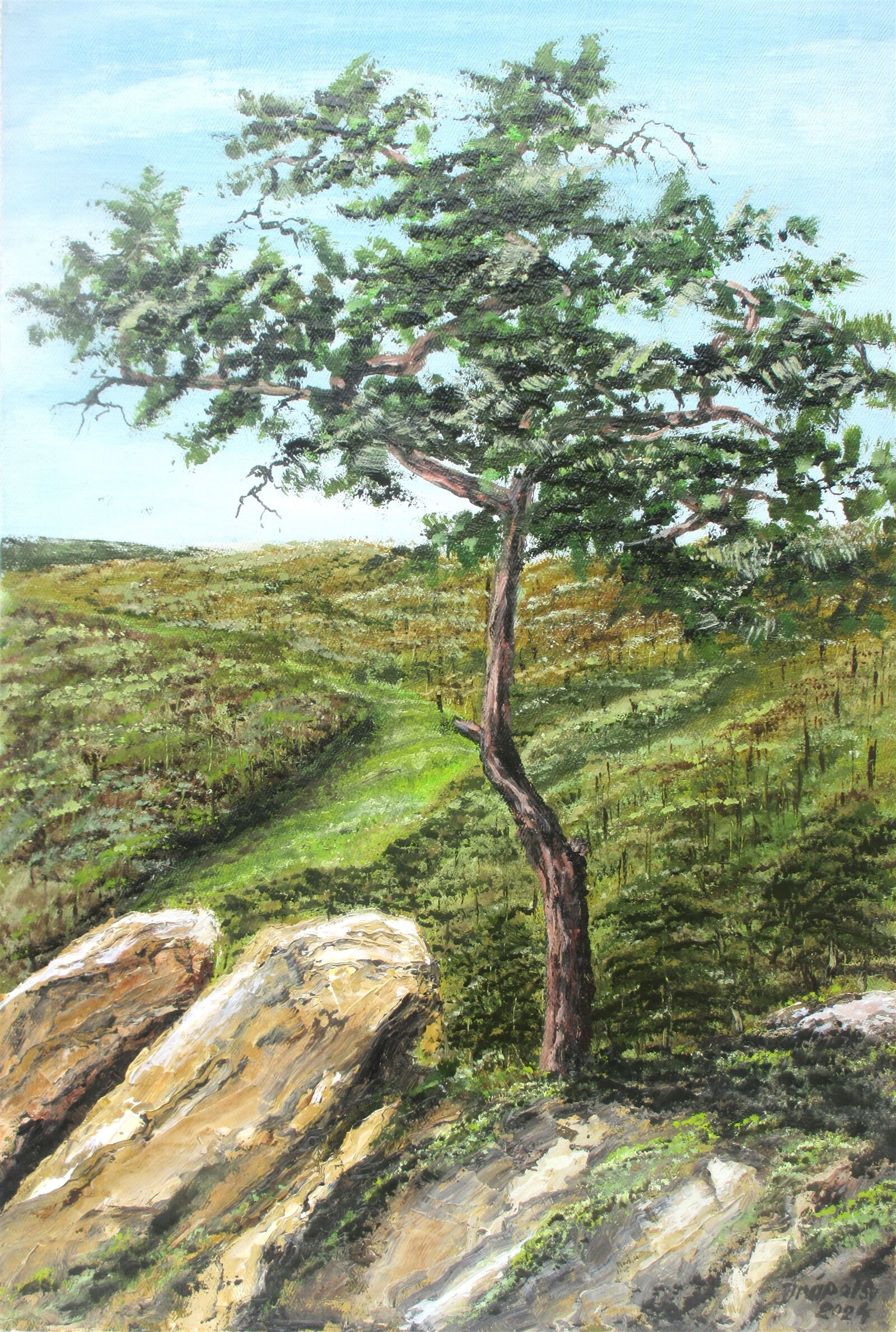 Svatopluk Drápal: Oslava na Archlebu, 60 × 40 cm