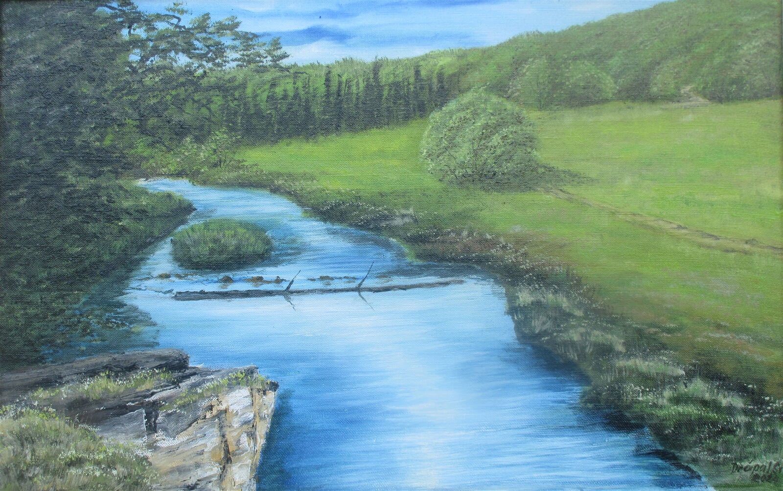 Svatopluk Drápal: Oslava pod Archlebem, 46 × 72 cm