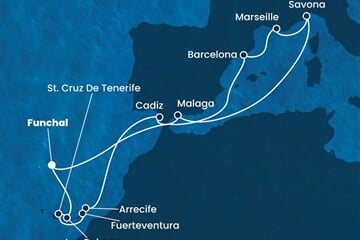 Costa Diadema - Portugalsko, Španělsko, Francie, Itálie (Funchal)