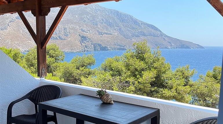 Apartmánový dům Niki - Kalymnos: fotografie vybavení exteriérů a interiérů ubytování.