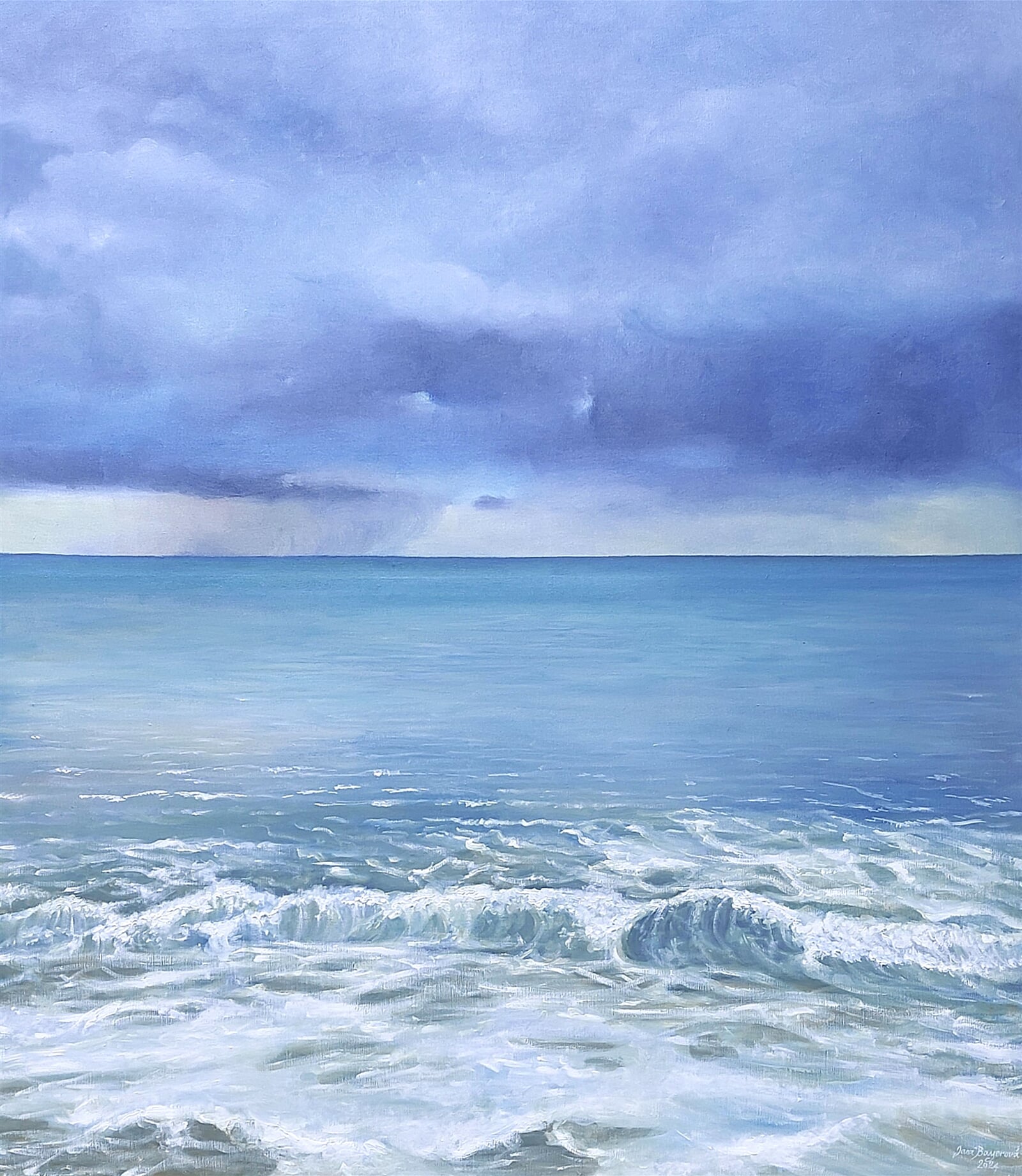 Jana Bayerová: Moře v Brightonu, 120 × 100 cm