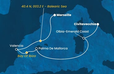 Costa Pacifica - Itálie, Španělsko, Francie (z Civitavecchie)