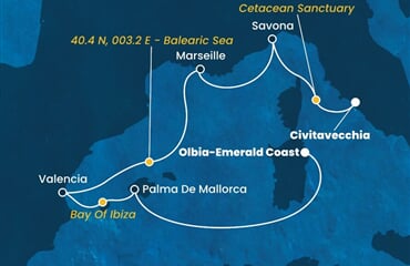 Costa Pacifica - Itálie, Španělsko, Francie (Olbia)