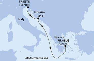 MSC Splendida - Itálie, Chorvatsko, Řecko (z Terstu)