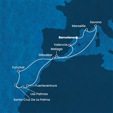 Costa Fortuna - Španělsko, Francie, Itálie, Portugalsko, Velká Británie (z Barcelony)