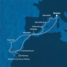Costa Fortuna - Itálie, Španělsko, Portugalsko, Velká Británie, Francie (ze Savony)