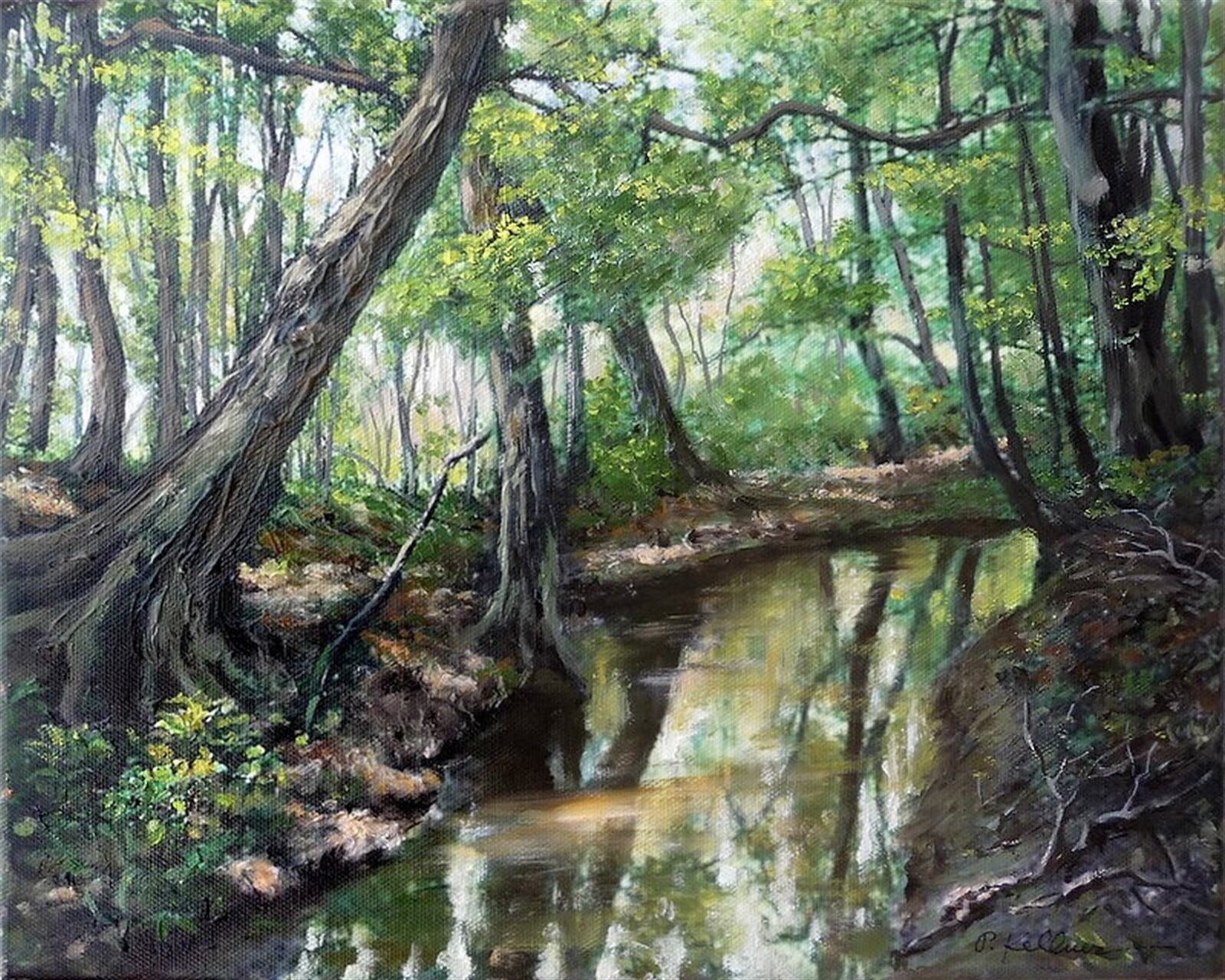 Petr Kellner: Zákolanský potok, 40 × 50 cm