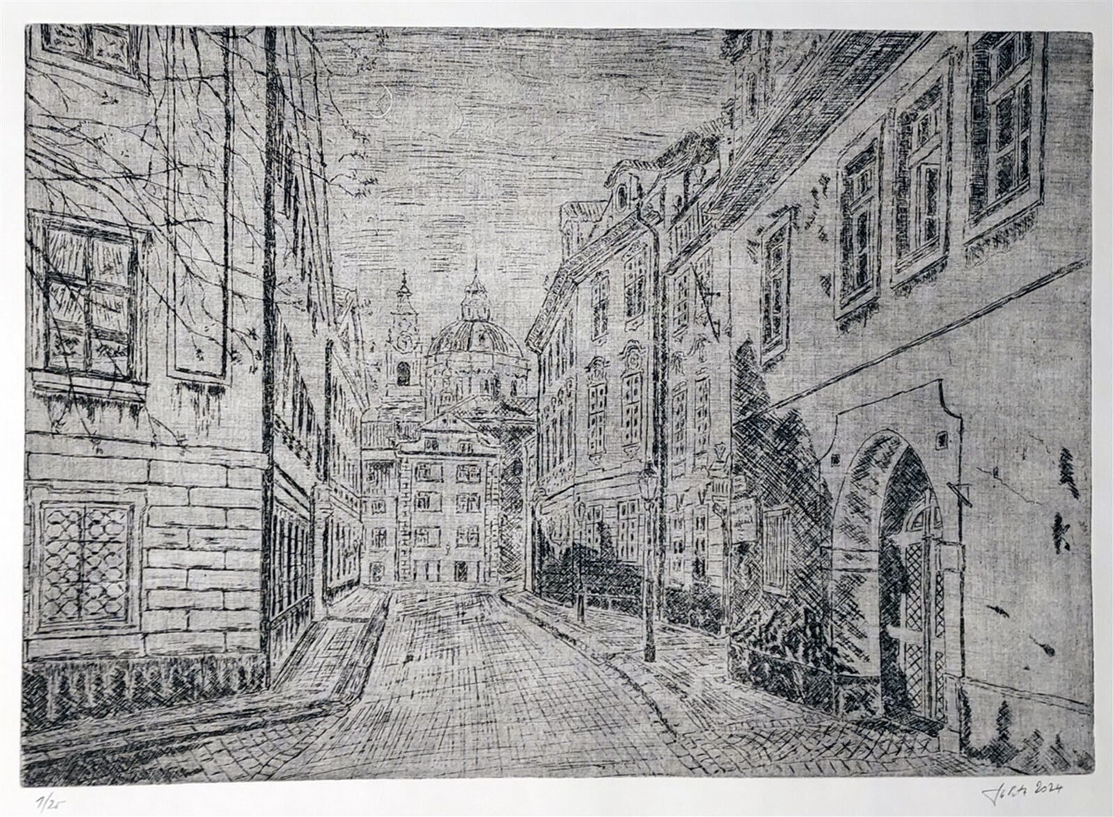 Petr Vlček: Malá Strana Sněmovní ulice, Praha