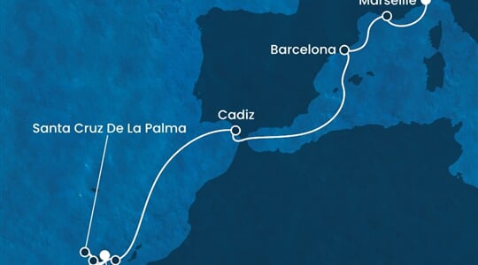 Costa Fortuna - Itálie, Francie, Španělsko (ze Savony)
