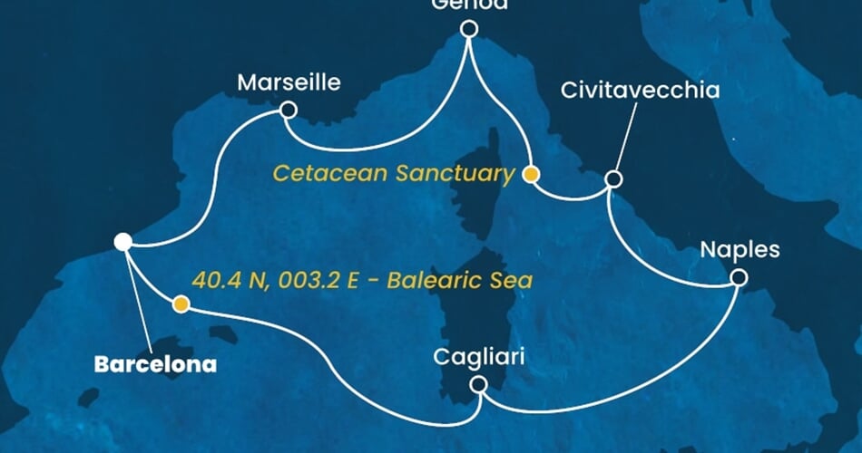 Trasa plavby CSM-BCN07A3J