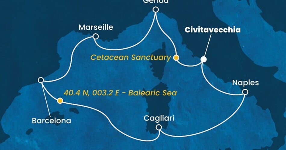 Trasa plavby CSM-CIV07A53