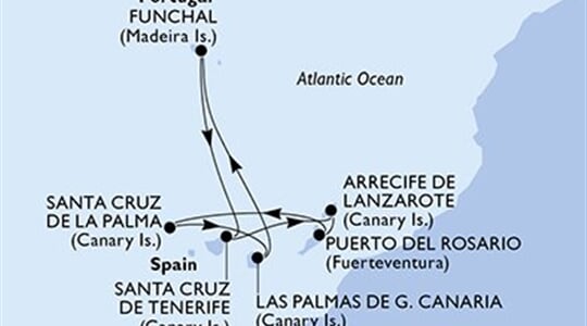 MSC Musica - Portugalsko, Španělsko (Funchal)