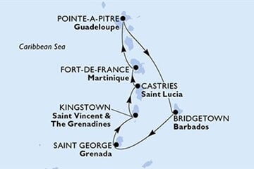 MSC Virtuosa - Martinik, Guadeloupe, Barbados, Grenada, Sv.Vincenc a Grenadiny, ... (Fort-de-France)