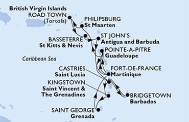 MSC Virtuosa - Barbados, Sv.Lucie, Sv.Vincenc a Grenadiny, Grenada, Martinik, ... (Bridgetown)