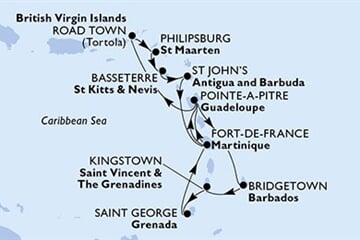 MSC Virtuosa - Barbados, Sv.Vincenc a Grenadiny, Grenada, Martinik, Guadeloupe, ... (Bridgetown)