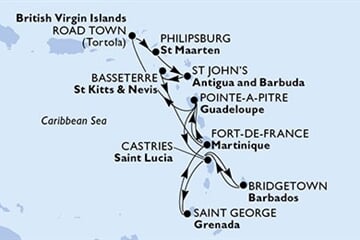 MSC VIRTUOSA - Barbados, Sv.Lucie, Grenada, Martinik, Guadeloupe, ... (Bridgetown)