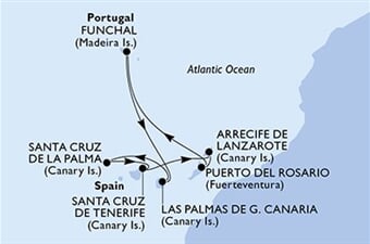 MSC Musica - Španělsko, Portugalsko (Santa Cruz de Tenerife)