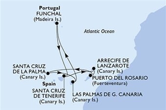MSC Musica - Portugalsko, Španělsko (Funchal)
