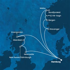 Costa Favolosa - Německo, Norsko, Velká Británie (Hamburk)