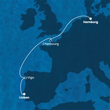 Costa Favolosa - Německo, Francie, Španělsko, Portugalsko (Hamburk)