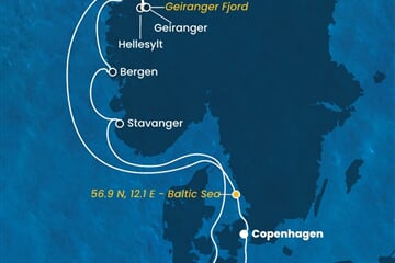 Costa Diadema - Dánsko, Norsko, Německo (z Kodaně)