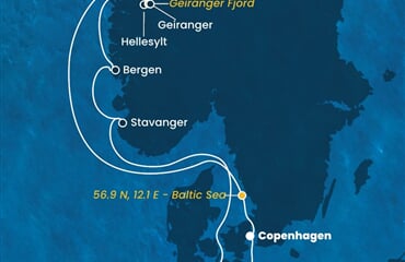 Costa Diadema - Dánsko, Norsko, Německo (z Kodaně)