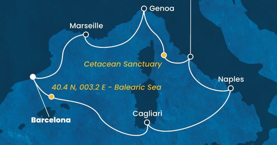 Trasa plavby CSM-BCN07A3P