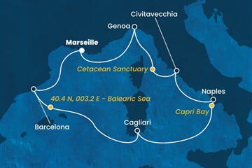 Costa Smeralda - Francie, Španělsko, Itálie (z Marseille)