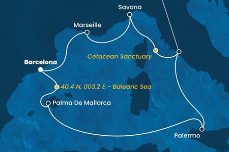 Costa Toscana - Španělsko, Itálie, Francie (z Barcelony)