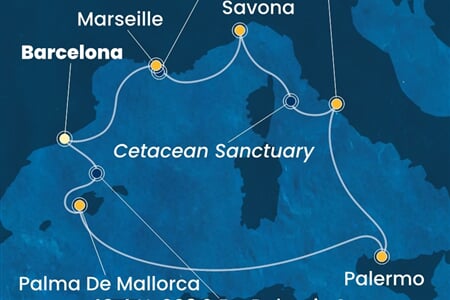 Costa Toscana - Španělsko, Itálie, Francie (z Barcelony)
