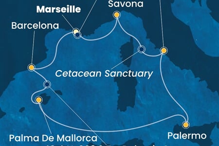 Costa Toscana - Francie, Španělsko, Itálie (z Marseille)