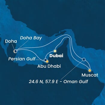 Trasa plavby CSM-DXB07A2C