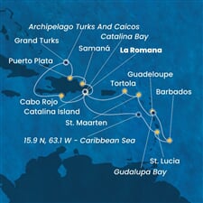 Costa Fascinosa - Dominikán.rep., Nizozemské Antily, Panenské o. (britské), Turks a Caicos (z La Romana)