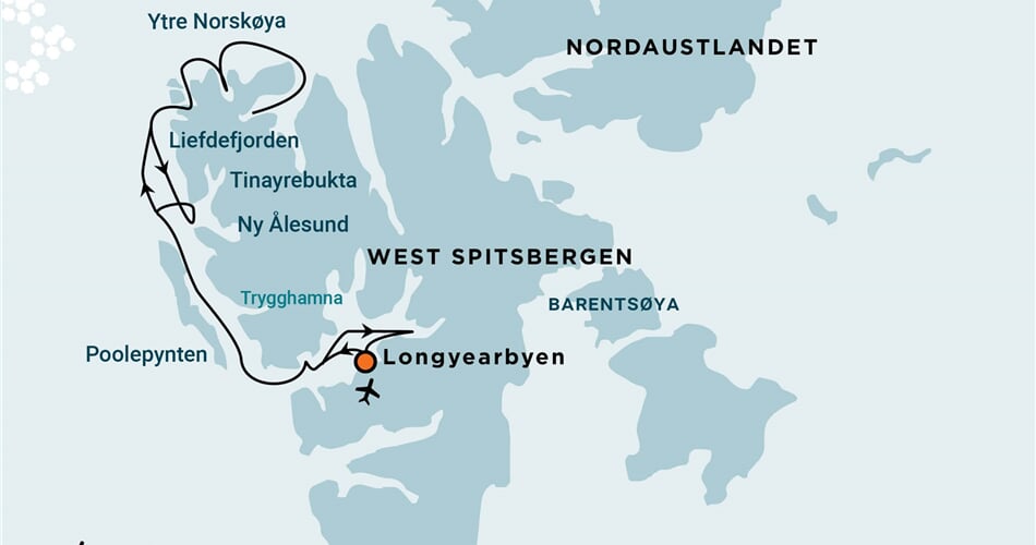 Trasa plavby Oceanwide Expedition OW-RVR08-25