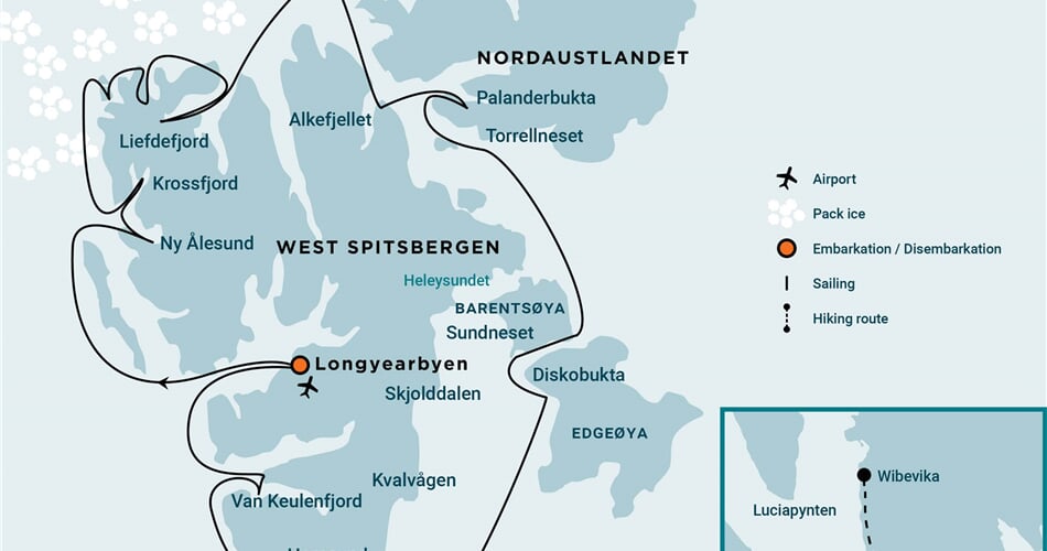 Trasa plavby Oceanwide Expedition OW-OTL06-25