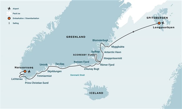 Trasa plavby Oceanwide Expedition OW-PLA11-25