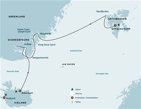 Trasa plavby Oceanwide Expedition OW-HDS11-25