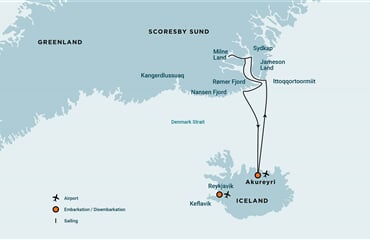 East Greenland, Scoresby Sund - Aurora Borealis, Including Long Hikes (m/v Ortelius)