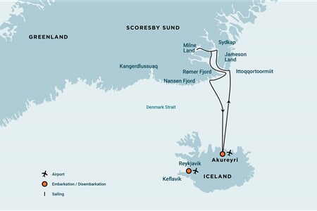 East Greenland, Scoresby Sund - Aurora Borealis, Including Long Hikes (m/v Ortelius)