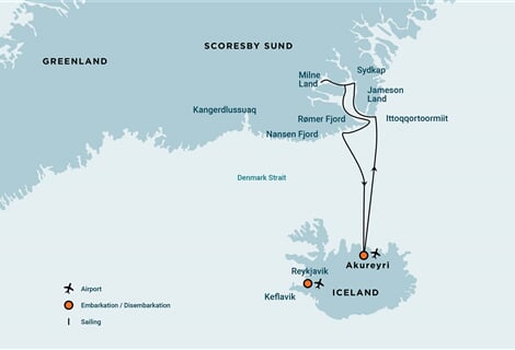 East Greenland, Scoresby Sund - Aurora Borealis, Including Long Hikes (m/v Ortelius)