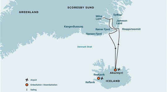 East Greenland, Scoresby Sund - Aurora Borealis, Including Long Hikes (m/v Ortelius)