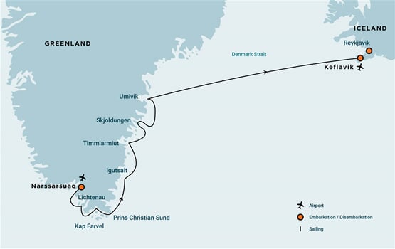 Trasa plavby Oceanwide Expedition OW-PLA12-25