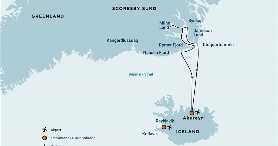 Trasa plavby Oceanwide Expedition OW-HDS12-25